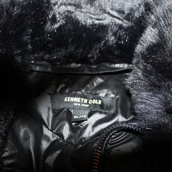 Kenneth Cole Women's Faux-Fur-Collar Down Puffer Coat Thistle Size XL - Picture 6 of 6